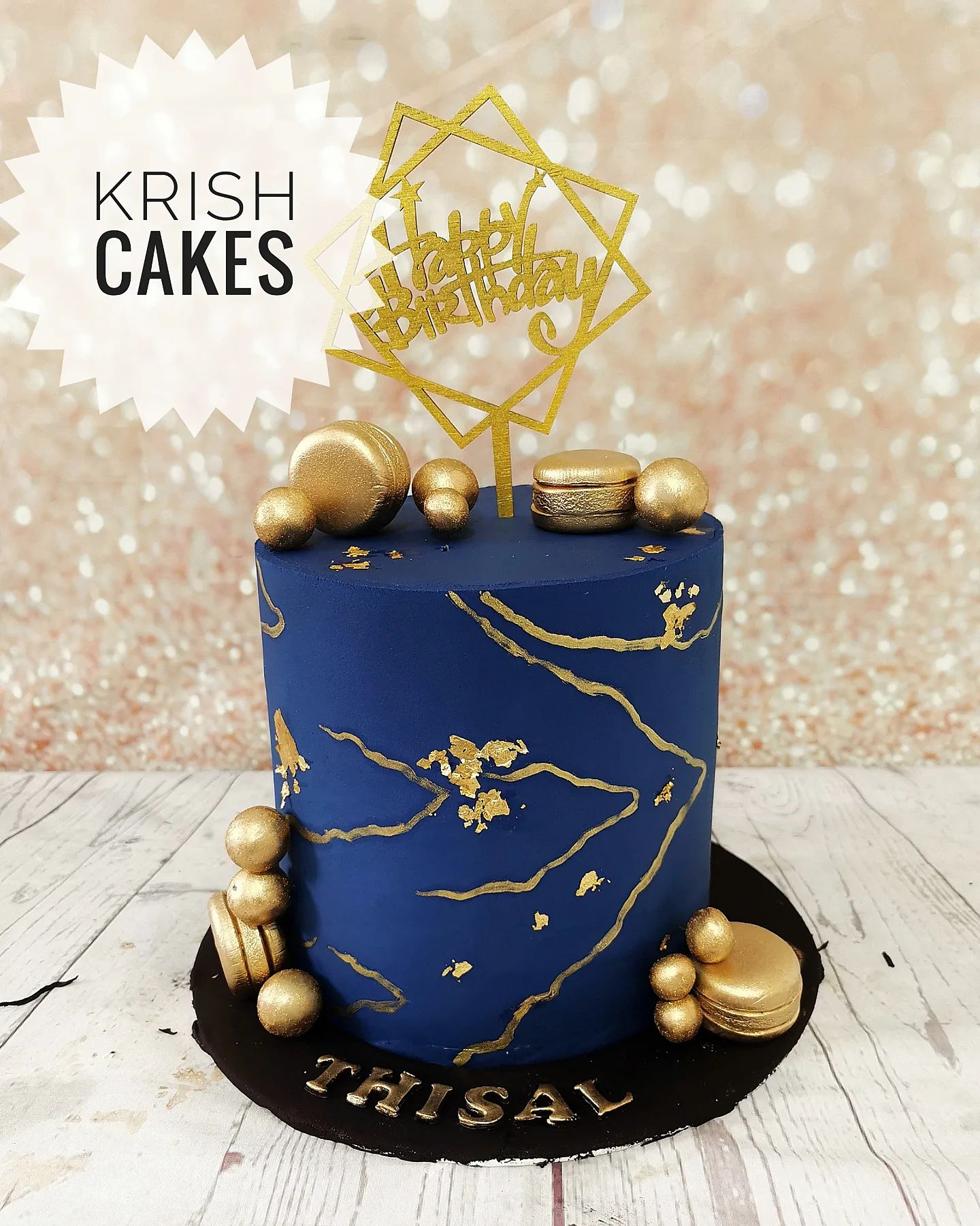 Happy Birthday Krish Cake Balloon - Greet Name